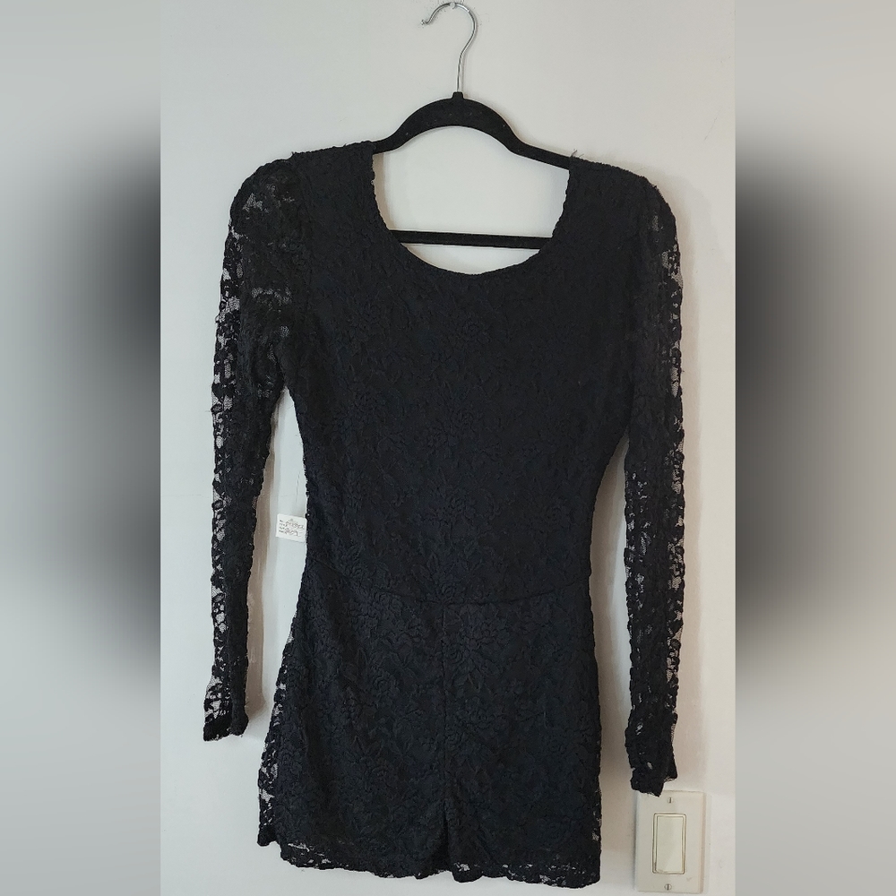 Black Lace Romper